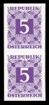 Stamp of Austria » 2nd. Republic 1949 Austria postage due, the 11 stamps known in imperforate