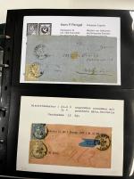 Stamp of Switzerland / Schweiz » Sammlungen 1855-1862, riesiger Posten Strubel Frankaturen im Album