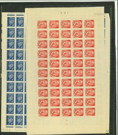 Stamp of France » Émissions à partir de 1900 1941-1942, joli de huit feuilles entières non dentelées