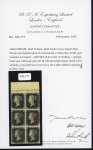 Stamp of Great Britain » 1840 1d Black and 1d Red plates 1a to 11 1840 1d black pl.11 AH-CI, marvellous upper marginal block of six
