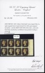 Stamp of Great Britain » 1840 1d Black and 1d Red plates 1a to 11 1840 1d black pl.1a right hand marginal block of eight KI-LL with inscription