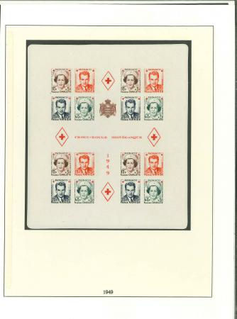 Stamp of Colonies françaises » Monaco 1949-1951, blocs-feuillets Croix-Rouge YT n° 3A/4B