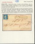 Stamp of Italian States » Sicily » Cancellations (ordered by towns alphabetically) ROCCAPALUMBA: 1860 (23.4) Cover to Palermo with 2 Gr. light blue, plate III, showing oval ROCCAPALUMBA in black alongside