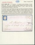 Stamp of Italian States » Sicily » Cancellations (ordered by towns alphabetically) SPACCAFURNO: 1861 (31.3) Cover to Palermo franked Sardinia 1860 20c ultramarine cancelled by pen cross with manuscript "Spacafo 31 marzo" alongside