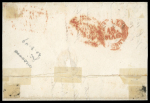 Stamp of Italian States » Sicily » Cancellations (ordered by towns alphabetically) MARITIME MAIL - NAPOLI: "Paechetto a Vap di Sicilia Fuori Vagigi" red boxed cachet alongside 2 Gr. cobalt blue, plate I, on cover and cover front