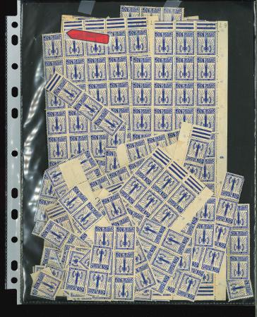 Stamp of France » Service 1943 : type Francisque 30cts outremer YT n° 2, impressionnante