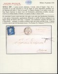 Stamp of Italian States » Sicily » Cancellations (ordered by towns alphabetically) SALEMI: 1859 (23.5)cover sent to Palermo with 2 Gr. plate I, with red SALEMI handstamp adjacent