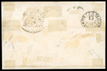Stamp of Italian States » Sicily » Cancellations (ordered by towns alphabetically) TERRANOVA: 1861 Sardinia 10c light brown (bruno tenue) neatly tied by oval TERRANOVA on wrapper to Palermo