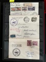 Stamp of Greece » Airmails Collection of airmails from and to Greece in five volumes housed in carton