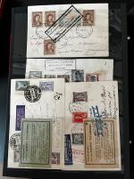 Stamp of Greece » Airmails Collection of airmails from and to Greece in five volumes housed in carton