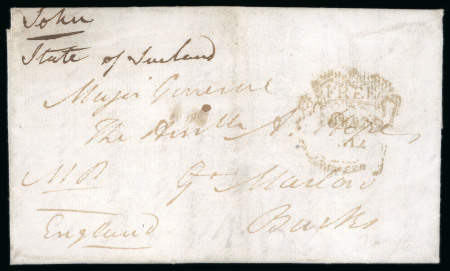 Stamp of Ireland » Pre-Stamp Postal History » Independant Post Office Period - 1784-1831 1808-1813 Mermaids: Ten covers and one front mounted on album page, showing a range of Mermaid mkgs, including three Crowned Free Mermaids, mixed to fine (11).