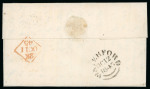 Stamp of Ireland » Postal History (Arranged alphabetically by County) Dublin - Receiving Houses: 1790-1860 Selection of thirty covers, all mounted on album pages, showing an array of receivers including italic Rush/Balbriggan, straight line SANDYMOUNT in black (3), undated circle SANDYMOUN