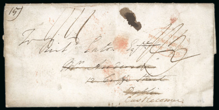 Stamp of Ireland » Pre-Stamp Postal History » Independant Post Office Period - 1784-1831 1823 (20.2) Folded cover sent from London to Dublin,