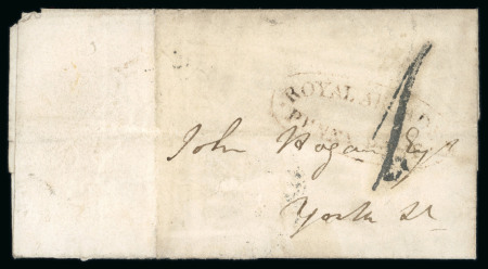Stamp of Ireland » Pre-Stamp Postal History » Local Post Period - 1773-1840 1825 (1.12) Folded entire sent within Dublin to York