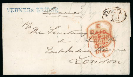 Stamp of Ireland » Pre-Stamp Postal History » Collections, lots etc. 1737-1846 Array of 28 items with cover and documents mounted on album pages, show array of FREE mkgs, Sunday makgs, crown mkgs, straight lines, penny post and some instruction mkgs, mixed to fine, a scarce assembly (28)