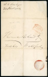 Stamp of Ireland » Pre-Stamp Postal History » Collections, lots etc. 1737-1846 Array of 28 items with cover and documents mounted on album pages, show array of FREE mkgs, Sunday makgs, crown mkgs, straight lines, penny post and some instruction mkgs, mixed to fine, a scarce assembly (28)