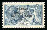Stamp of Ireland » 1922 (Feb) Dollard Overprints (T1-T14) 2s6d to 10s specialised assembly of practically only mint and mint nh singles, showing an extensive array of listed and unlisted overprint varieties, including blotted letters, blotted final "c", broken crossbar of "R", 