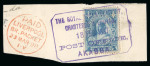 Stamp of Nigerias » Niger Company Territories Cancellations: Group of cancels on piece or on single stamps incl. Abutshi Customs on 1d on piece