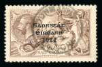 Stamp of Ireland » 1925 Narrow Date Overprints (T66-T68) 2s6d to 10s specialised assembly of practically only