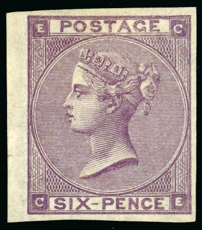 Stamp of Great Britain » 1855-1900 Surface Printed » 1862-64 Small Uncoloured Corner Letters 1864 6d. lilac Pl. 4 (wmk upriright) a very fine and