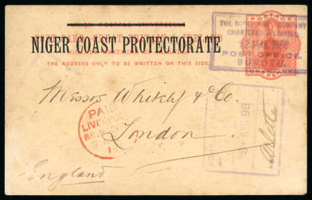 Stamp of Nigerias » Niger Company Territories Stationery: Pair of 1d postal stationery cards, one