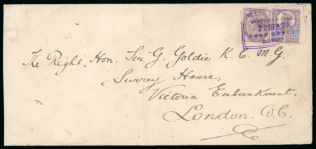 Stamp of Nigerias » Niger Company Territories Burutu: 1899 (Sep 22) long envelope to Sir George Goldie
