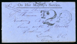 Stamp of Great Britain » British Post Offices Abroad » British Army Post Offices British Army Post Offices in Egypt 1882 stampless taxed cove to London