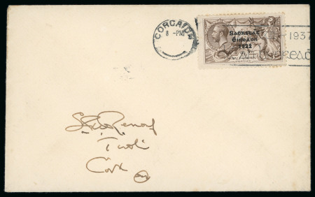 Stamp of Ireland » 1927-28 Wide Date Overprints (T72-T74) 2s6d chocolate, single showing circumflex accent variety