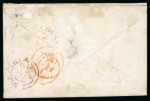 Stamp of Great Britain » British Post Offices Abroad 1855 (Jan) 6d embossed cover to Ireland
