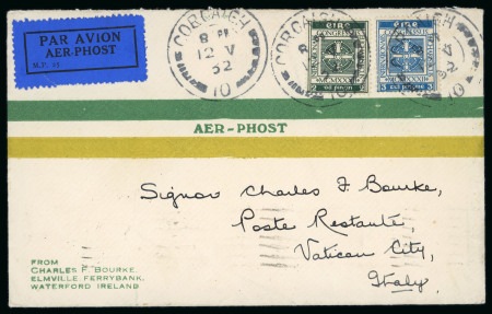 Stamp of Ireland » 1922-49 Dublin Government Printing Works Issues 1932 Eucharistic Congress complete both values, tied