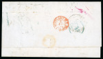 Stamp of Great Britain » British Post Offices Abroad » Crown Circle Handstamps Argentina 1855 Buenos Aires entire to Cadiz via Canary Islands