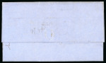 Stamp of Great Britain » British Post Offices Abroad Three 1862-63 covers UK to Cobija, 1876 1/- Franca h/s