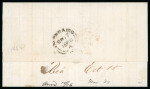 Stamp of Great Britain » British Post Offices Abroad » Crown Circle Handstamps Chile Valparaiso 1868 entire via Panama to New York