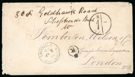 Stamp of Great Britain » British Post Offices Abroad Colombia 1850s to 1870s stampless mail x 10