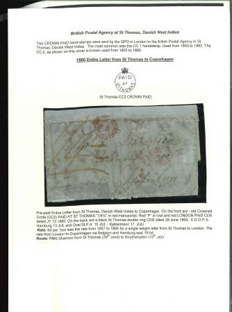 Stamp of Great Britain » British Post Offices Abroad Danish West Indies 1860 crown circle CC2 and double arc St Thomas