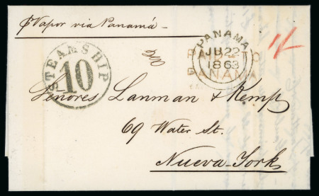 Stamp of Great Britain » British Post Offices Abroad Ecuador 1840-70s eight entires or covers