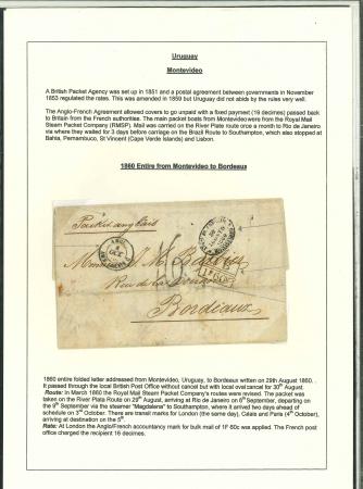 Stamp of Great Britain » British Post Offices Abroad Uruguay accumulation of five coversuruguay