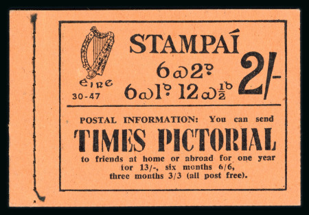 Stamp of Ireland » Booklets 1946-47 2s booklet, Harp and Éire, edition number 30-47,