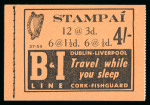 Stamp of Ireland » Booklets 1954-64 3s and 4s booklets, group of ten with edition