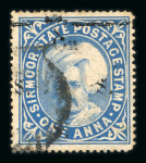 Stamp of Indian States » Sirmoor 1892-96, specialised collection of the Raja Shamsher issues including Officials