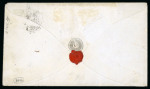 Stamp of Canada » Colony of Canada » Regular Uses of the Issued Stamps including Special Features of the Issued Stamps on Cover 1851 3d Orange-Vermilion, Horizontal Pair on Cover