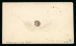 Stamp of Canada » Colony of Canada » Regular Uses of the Issued Stamps including Special Features of the Issued Stamps on Cover 1852–57 3d Brown-Red, Vertical Pair on Cover to USA