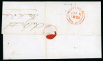 Stamp of Canada » Colony of Canada » Regular Uses of the Issued Stamps including Special Features of the Issued Stamps on Cover 3d. red on laid paper, bottom marginal tied by concentric