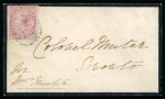 Stamp of Canada » Colony of Canada » Uses in the Cents Period 1858–59 ½d Deep Rose Perforated on Local Drop Letter½d