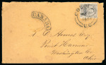 Stamp of Canada » Colony of Canada » Cancellations COBOURG: 1851 6d Slate-Violet on Laid Paper Cover to
