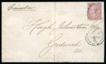 Stamp of Canada » Colony of Canada » Cancellations HAMILTON: 1852–57 ½d Deep Rose on Printed Circular½d
