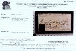 Stamp of Canada » Colony of Canada » Cancellations HAMILTON: 1852–57 7½d Deep Yellow-Green on Mourning