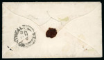 Stamp of Canada » Colony of Canada » Cancellations PAID 6: 1852–57 6d Slate Grey on Medium Wove Cover