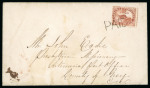 Stamp of Canada » Colony of Canada » Cancellations PAID: 1858–59 3d Red perforated