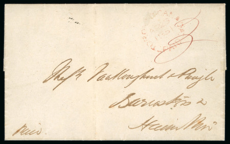 Stamp of Canada » Colony of Canada » Domestic Mail 1851 Stampless Entire with Red Toronto Paid MarkingStampless